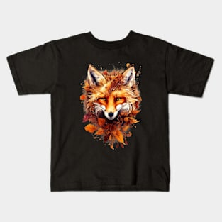 Cute Autumn Fox Kids T-Shirt